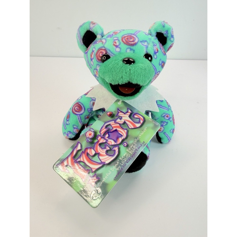 Grateful Dead Bean Bear Collectibles Treat Liquid Blue Plush 7" New